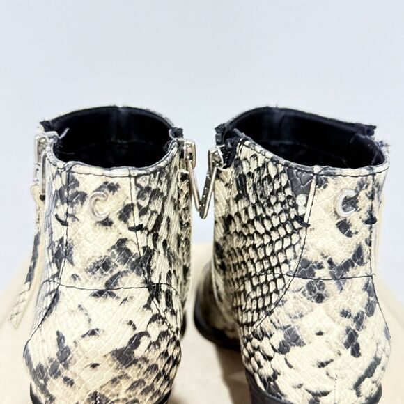 Sam Edelman Whistler Studded Snakeskin Pointed Double Zip Western Booties Sz 6.5 - Picture 8 of 11